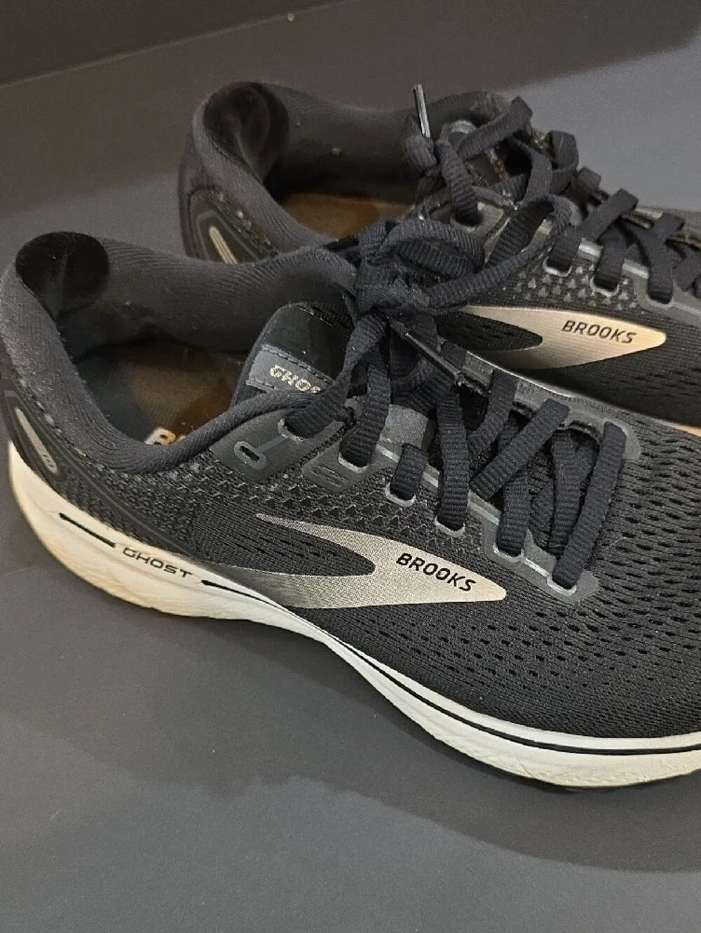 Brooks Ghost 14 Women's Running Shoes - Black/Cream Size  9